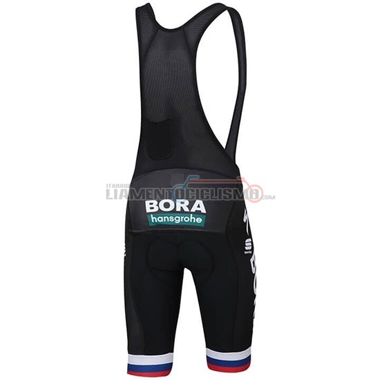 Abbigliamento Ciclismo Bora Campione Slovacchia Manica Corta 2019 Bianco